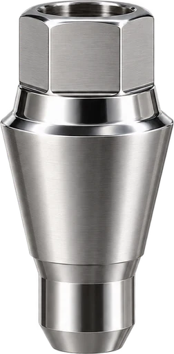 Titanium implant abutment