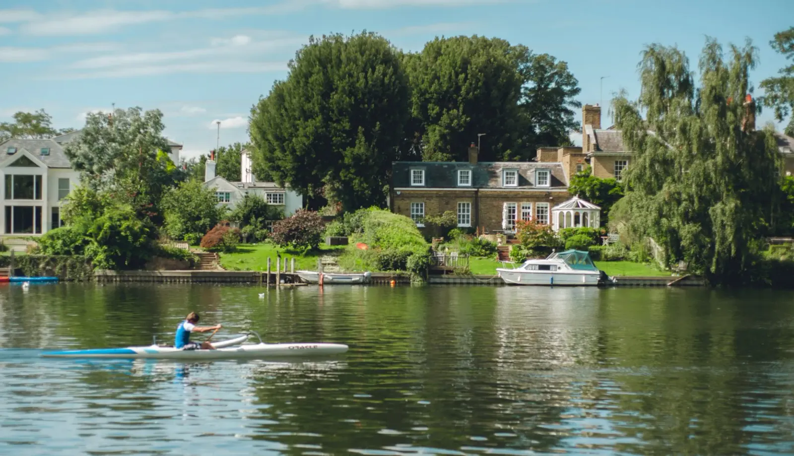 The River Thames at Kingston upon Thames on a summer day